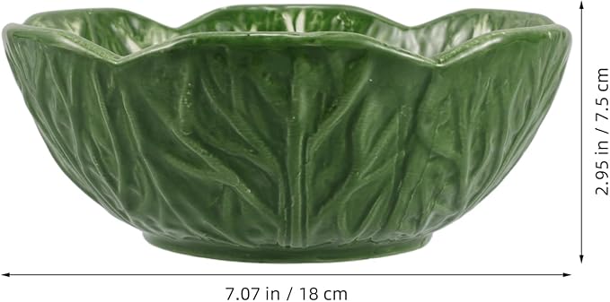 ABOOFAN Ceramic Fruit Plate Cabbage Design Versatile Salad Dessert Servers Tea Room Decorative Plate