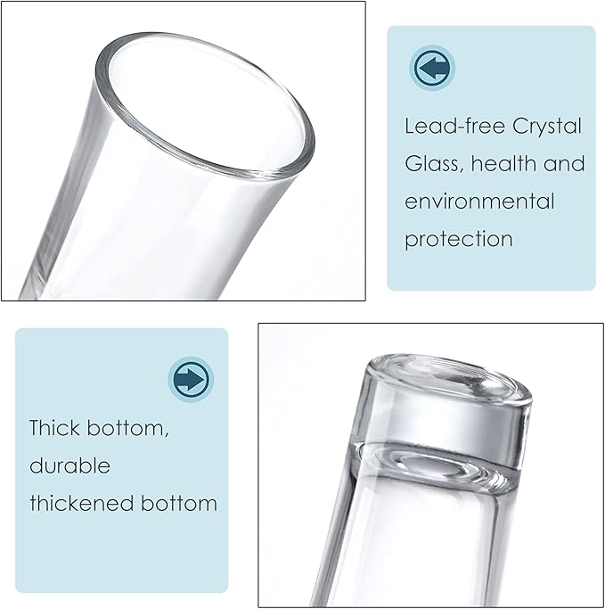 Crazystorey 40 Pack Heavy Base Shot Glasses, 1.4oz Whiskey Shot Glass Set Small Glass Cups for Liqueur Spirits Bar Party Favor Housewarming Gift