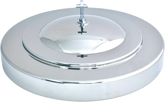 Silver Premium Communion Tray Lid – Stainless Steel Cover for 32-Cup Communion Ware