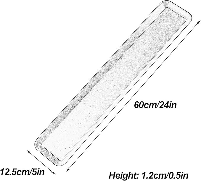Metal Drip Tray, Stainless Steel Plant Trays for Pots, Oil Drip Pan, Stainless Steel Serving Tray for Food, Potted Plants, Jewelry, Entrance(Gold,60x12.5 cm/24x5 in)