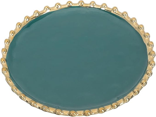 Nordic Style Ceramic Snack Dish Edged Breakfast Plate for Family Use for Desserts Appetizers and Everyday Meals Smooth Finish and Meticulous Craftsmanship