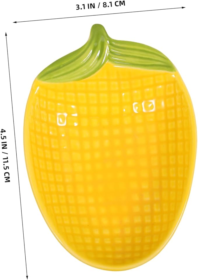 Ceramic Corn Dipping Dish for Sauces and Seasonings Creative Appetizer Plate for Family Gatherings Parties and Restaurants Unique Food Serving Plate