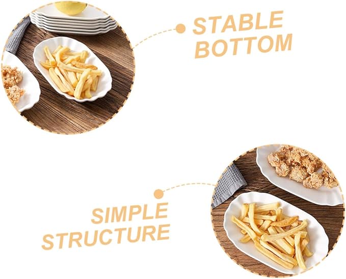 PRETYZOOM 2pcs Ceramic Appetizer Bowls Stylish Condiments Server for Dips Snacks and Fries Versatile Serving Dish for Parties Family Meals and Gatherings