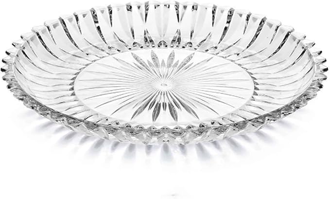 Glass Fruit Bowl or Decorative Bowl, used for Kitchen counter or living room center table decoration, Centerpiece Bowl (14.1in)