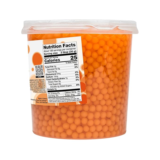 Tea Zone Cantaloupe Popping Pearls (7 lbs)