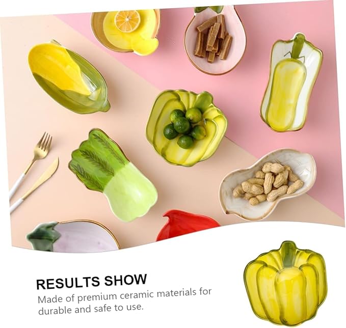 1pc Vegetable Snack Plate Ceramic Tray Dessert Plates Ceramic Appetizer Plates Ceramic Steak Plate Appetizer Dish Ceramic Dessert Plate Fruit Bowls Multifunctional Relish Plate