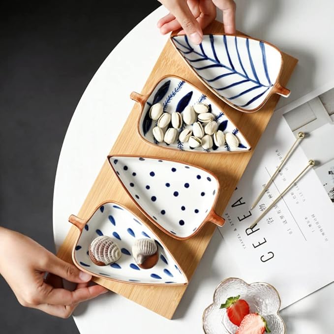 Dipping Sauce Bowls Appetizer Bowls Creative Raindrop Pattern Snack Plate Modern Fruit Plate Snack Fruit Dried Fruit Dessert Dessert Cookie Plate Appetizer Plate Ceramic Dip Bowls Dipping Sauce Bowls