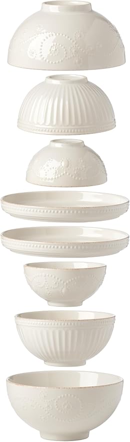 Lenox 894103 French Perle 8Pc Luna Nesting Dinnerware Set