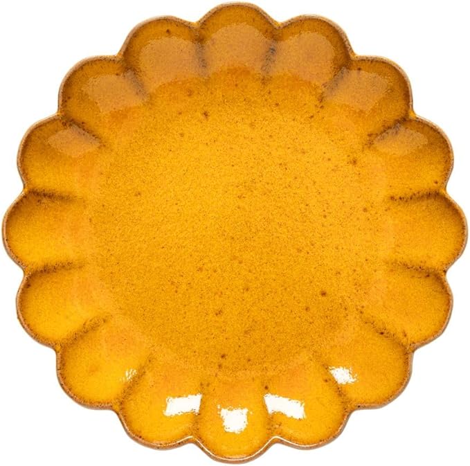 Costa Nova Ceramic Stoneware 7" Appetizer Plate - Marrakesh Collection, Cumin| Microwave & Dishwasher Safe Dinnerware | Food Safe Glazing | Restaurant Quality Dinnerware