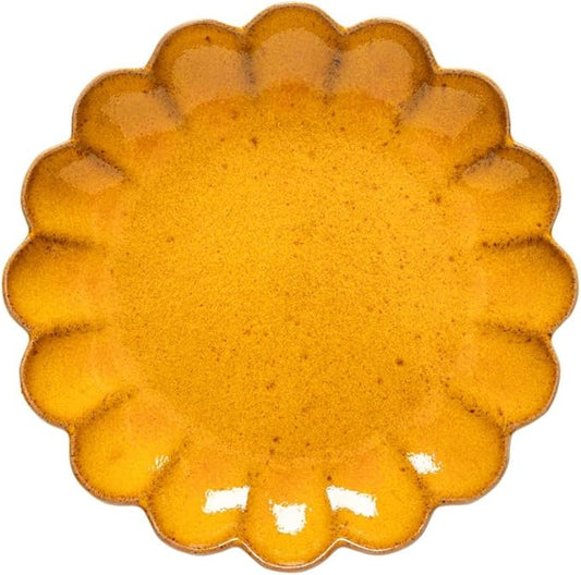 Costa Nova Ceramic Stoneware 7" Appetizer Plate - Marrakesh Collection, Cumin| Microwave & Dishwasher Safe Dinnerware | Food Safe Glazing | Restaurant Quality Dinnerware