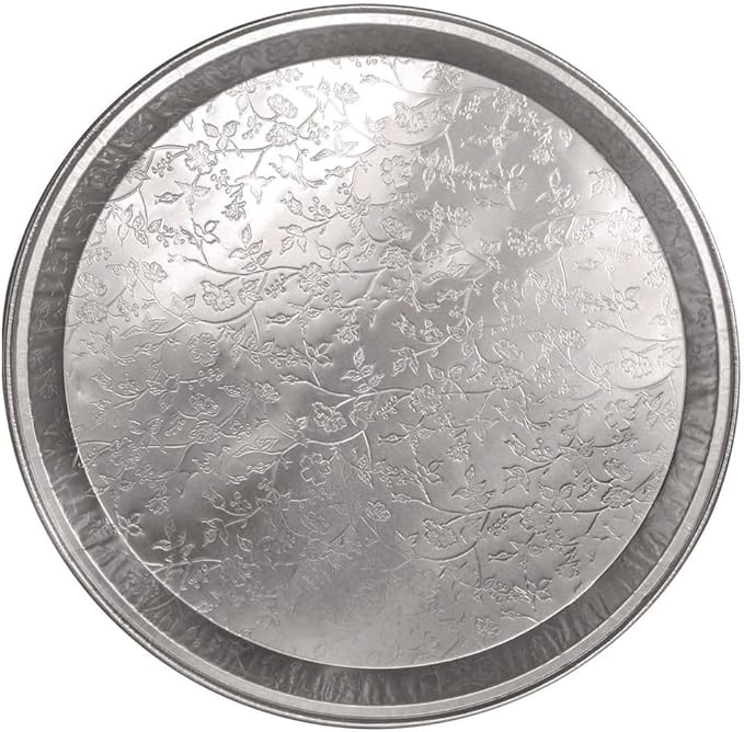 16" Aluminum Embossed Round Tray