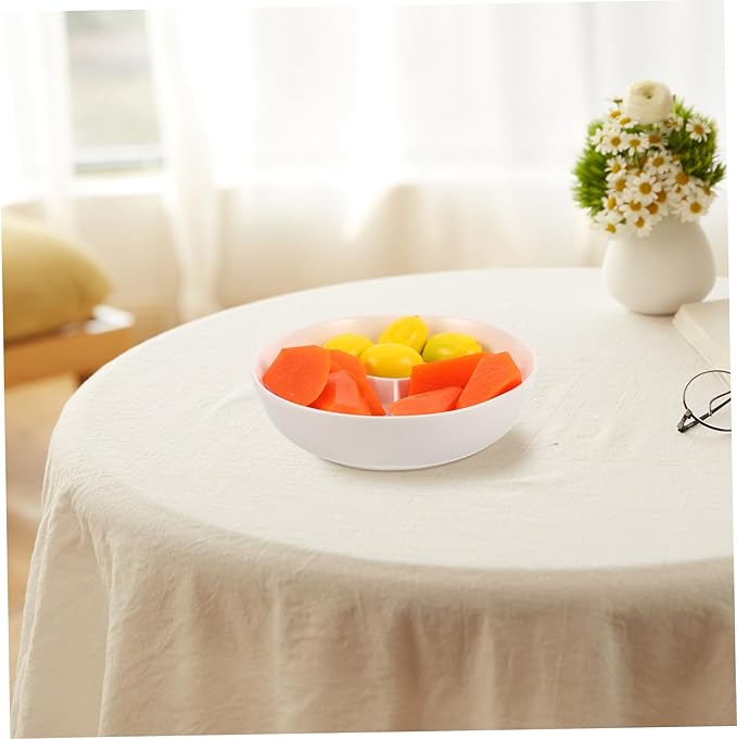 Zerodeko Microwave Safe Compartment Appetizer Plate for Effortless Food Separation Decorative Fruit Snack Tray for Family Gatherings