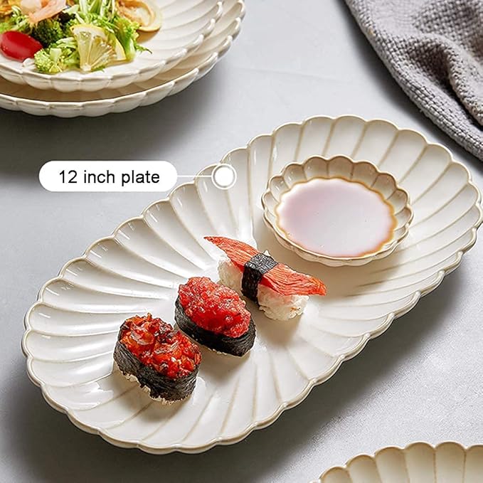 26 Pcs Dinnerware Sets, Porcelain Tableware Set with Plates and Bowls, White Ceramic Dinner Set for Home Kitchen and Dinning, Microwave and Dishwasher Safe, Service for 4/6,26Pcs/26Pcs