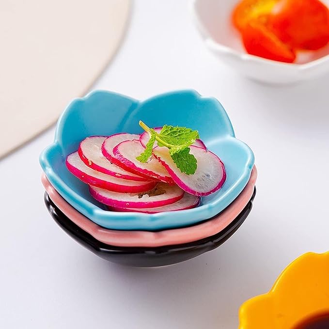 Dipping Dish Dip Bowls Ceramic Snack Bowl Sauce Bowl Mini Kitchen Utensils Dipping Bowl Ornaments Ice Cream Fruit Sara Kitchen Tableware Seasoning Board Appetizer Plate Seasoning Dish ( Color : Brass