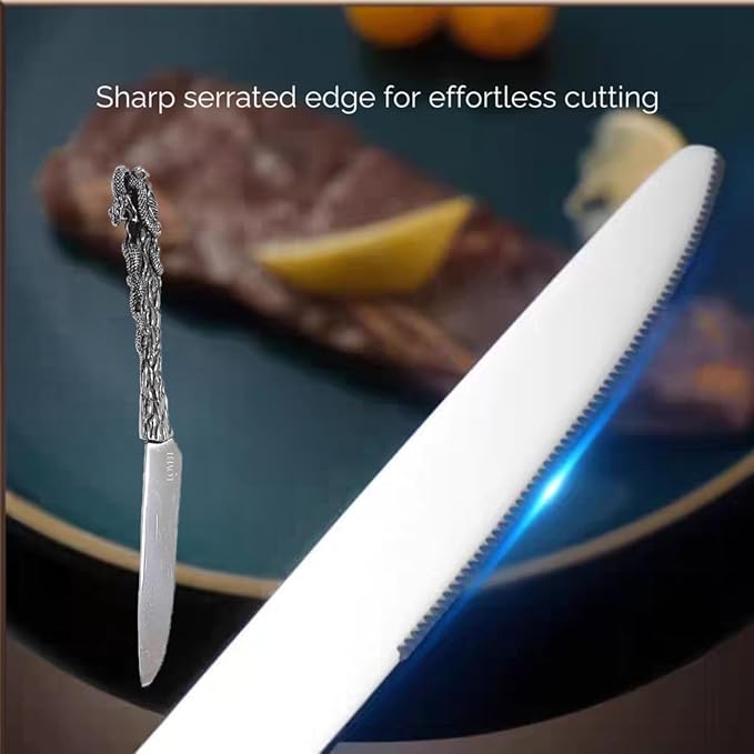 Stainless Steel Flatware Tableware Modern Look Great Gifts For Halloween Easter and Christmas