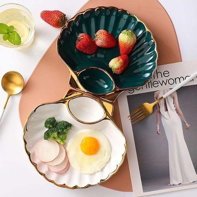 Multi Purpose Appetizer Ceramic Tray Vinegar Bowl Elegant Sushi Cookie Serving Dishes Dipping Sauce Plate for Dumplings French Fries Snacks Homes Restaurants Design Sense Souvenirs