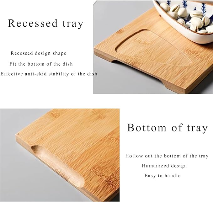 Condiment Tray Japanese Style Leaf Shape Ceramic Sauce Dishes 3.35 Inch Condiments Dish Dipping Plates Soy Sauce Vinegar Appetizer Dishes or Seasoning（with Tray） Dip Sets(B)