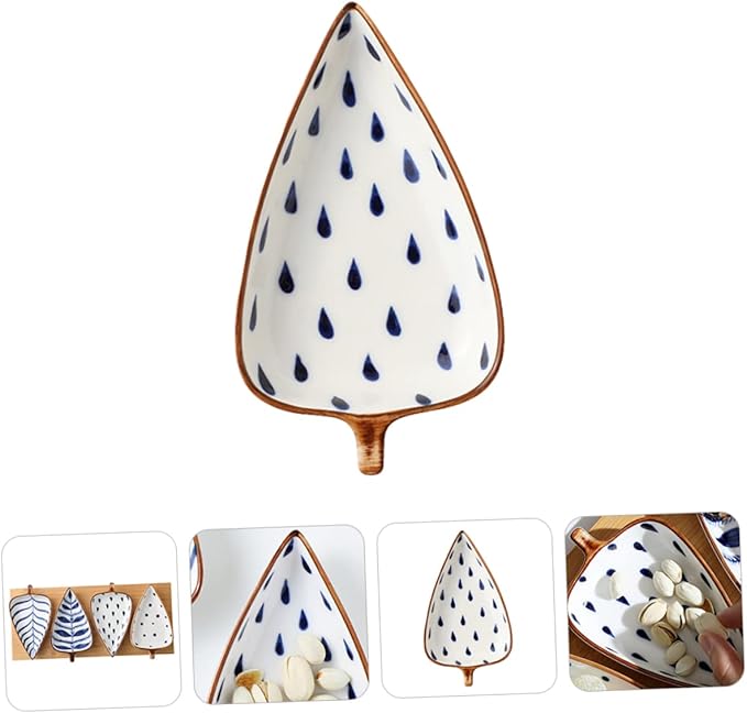 Creative Japanese Hand-Painted Ceramic Snack Dish Set 4-Inch Sauce and Seasoning Plates for Appetizers Desserts and Dipping for Home Dining and Parties