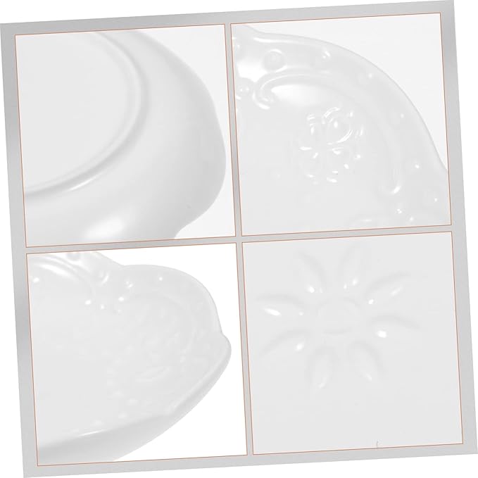 PRETYZOOM 2pcs Ceramic Dip Plate Chip and Dip Platter Condiment Server Porcelain Appetizer Plates Small Dipping Dishes Oil Bowls for Dipping