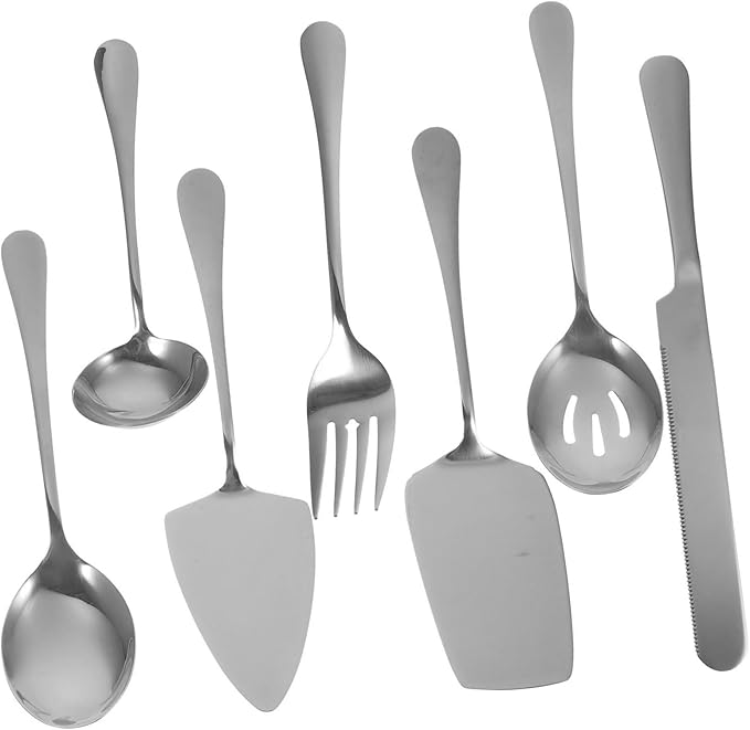 TIDTALEO 1set Stainless Steel Cake Knife Set Serving Utensils Set for Party Wedding Buffet