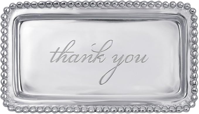 Mariposa Thank You Rectangular Aluminum Tray