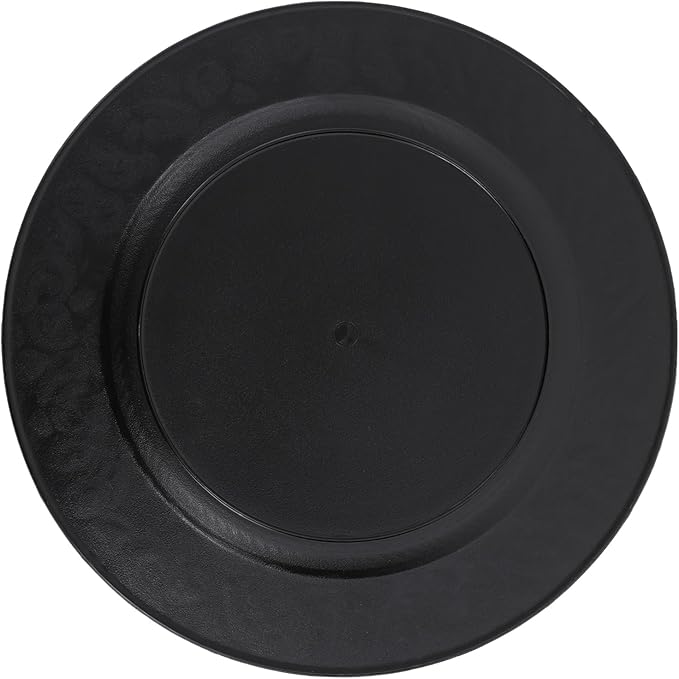 50 Pcs Antique Charger Plates Bulk Round Plastic Dinner Plate Embossed Rim Server Plate Decorative Chargers Floral Plates for Dinner Parties Wedding,13 Inch (green-50pcs)