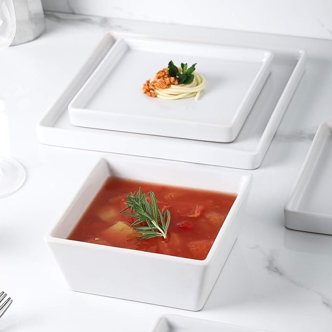 Stone Lain Grace Stoneware Bowl Set, Includes 4 Bowls, White