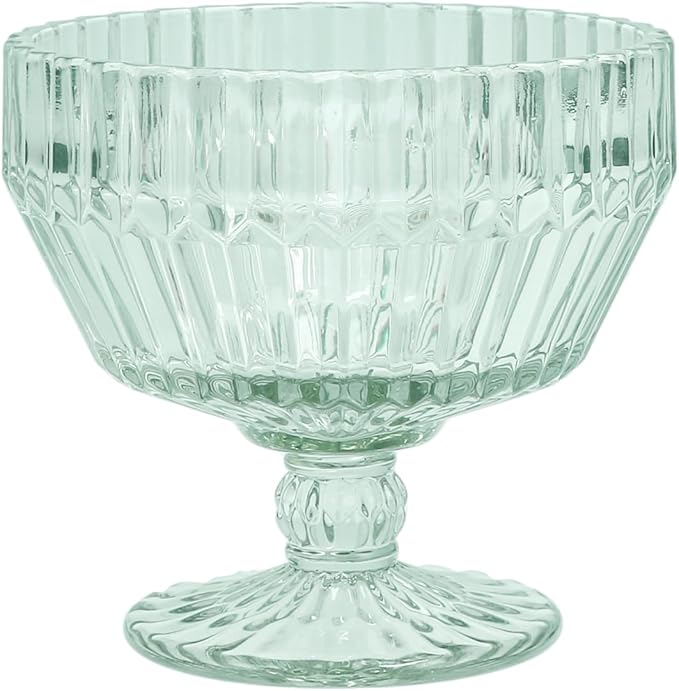 Fortessa Archie Glass, 10 Ounce Footed Dessert Bowl (Set of 6), Verde Green