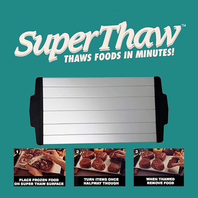 Superthaw - Conductive Temperature Transfer Defrosting Tray For Frozen Meat Fish Veggies