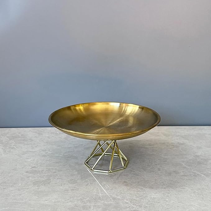 Stainless Steel Platter for Table Centerpieces Elegant Decorative Dessert Plate Practical High-Footed Food Serving Tray Birthday Party Serveware