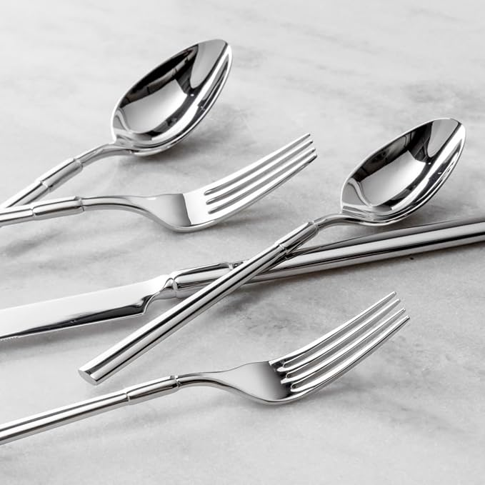Fortessa Lloyd 18/10 Stainless Steel, 20 Piece Flatware Set (Service for 4), Silver