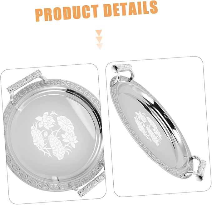 European Style Pattern Tray Serving Dish for Fruits Snacks and Dried Fruits Serving Plate for Gatherings and Parties