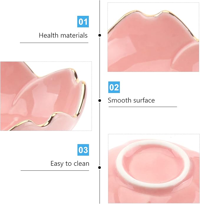 Soup Bowls, Rice Bowls, 2pcs Sauce Dishes Ceramic Seasoning Dipping Bowl Flower Shape Sushi Soy Dipping Bowl Appetizer Plates Serving Dish for Kitchen Home (Blue) Sushi Plates ( Color : Pink , Size :