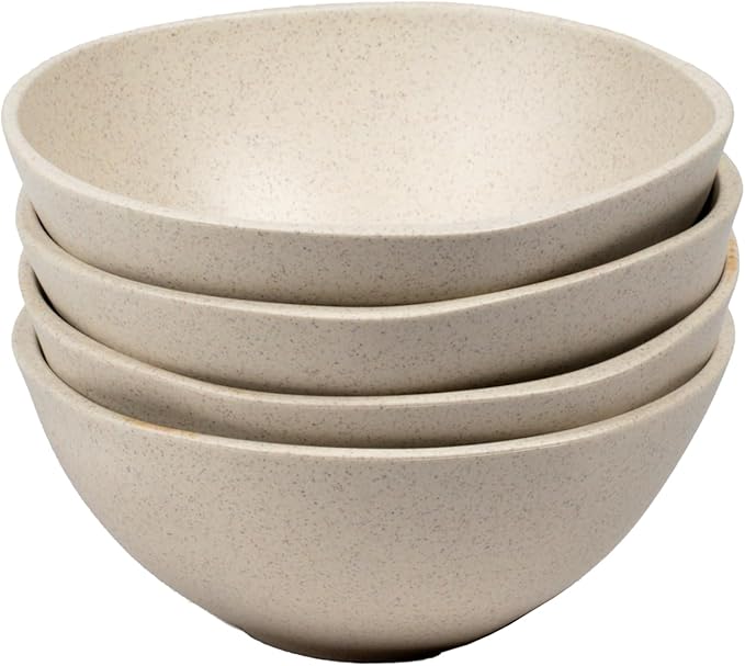 Organic Coupe Wheat PolyPro 12-Piece Dinnerware Set, Off-White