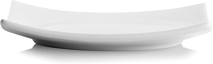 10 Strawberry Street Ceramic Simply White 6" Coupe Square Appetizer Plate, Set of 6