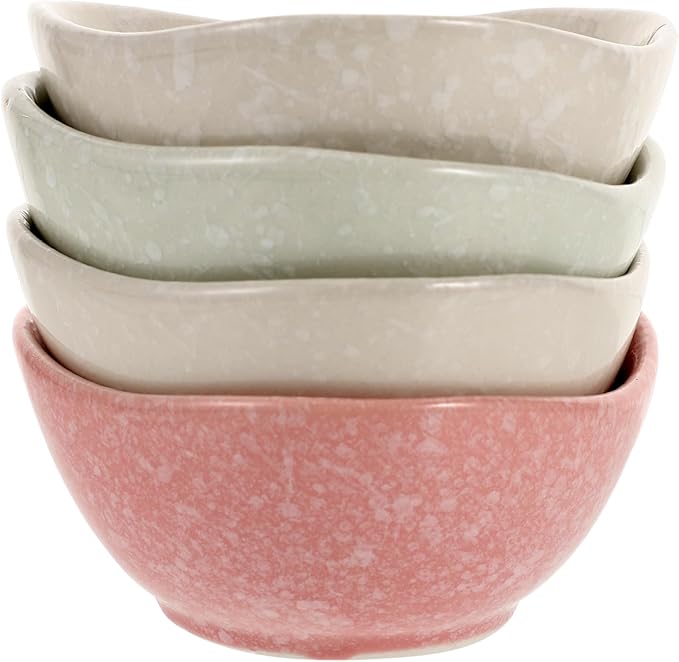 OUNONA 4pcs Japanese Style Soy Sauce Plates Food Grade Ceramic Seasoning Dishes for Appetizers Parties and Picnics for Ketchup Honey Mustard and Sauces
