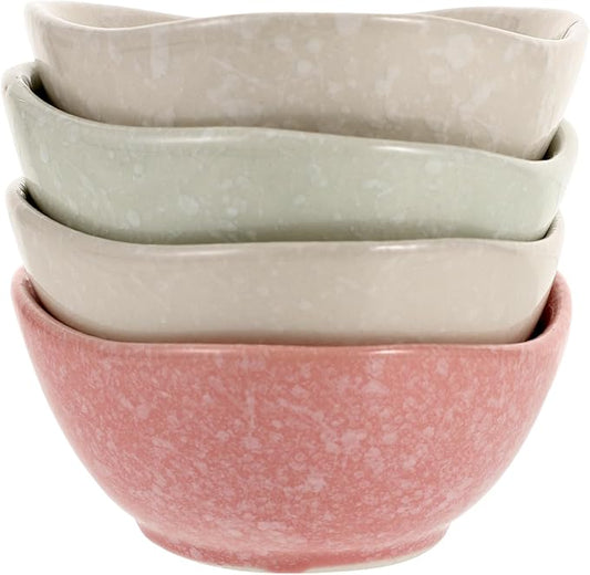 OUNONA 4pcs Japanese Style Soy Sauce Plates Food Grade Ceramic Seasoning Dishes for Appetizers Parties and Picnics for Ketchup Honey Mustard and Sauces