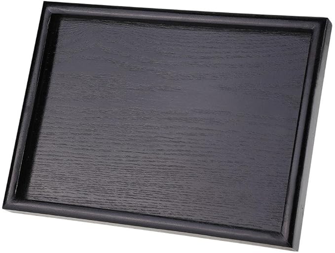 Wood Tea Tray, Rectangle Shape Solid Wooden Tea Coffee Snack Food Meals Serving Tray Plate Restaurant Trays(30 * 20 * 2cm)