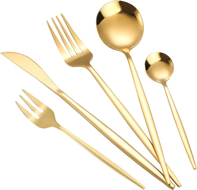 90 Piece Cutlery Set for 18, Stainless Steel Flatware Utensil Kitchen Spoon Fork,Stainless Steel Flatware Set, Kitchen Utensil Set Cutlery Tableware for Home and Restaurant