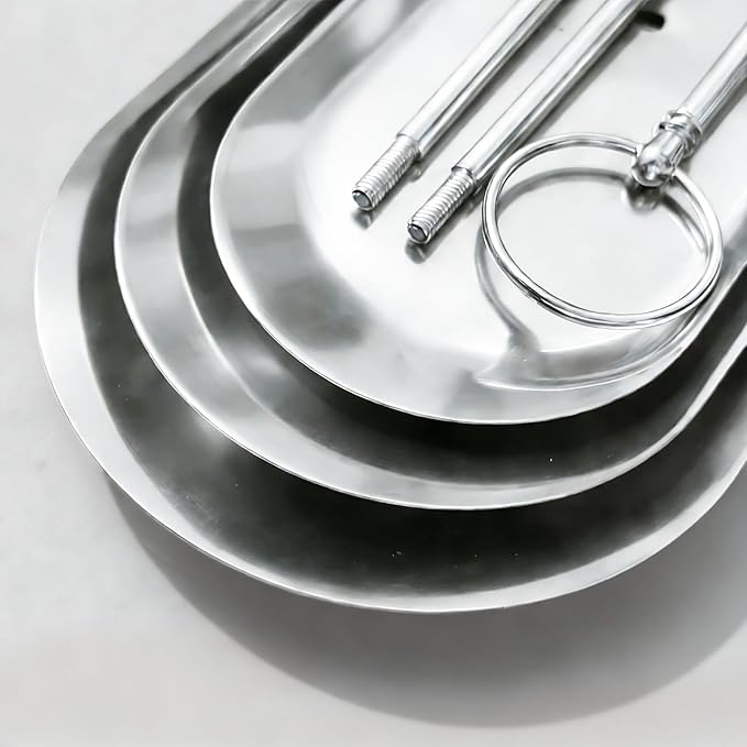 2PCS 3 Tiers Stainless Steel Cupcake Stand 3 Tiers Fruit Tray Dessert Plate Dessert Stand for Party Cupcake Display Tower for Birthday Wedding Afternoon Tea (Silver)