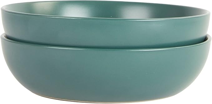 10 Strawberry Street Wazee Matte 9"/48oz Serving Bowl, Set of 2, Emerald Green