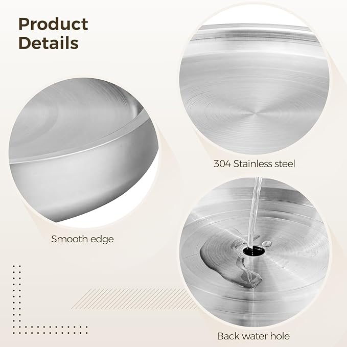 Cold Serving Tray with Ice Chamber, 11.2 Inches, Stainless Steel Platter for Shrimp Cocktail, Fruit, and Party Buffets