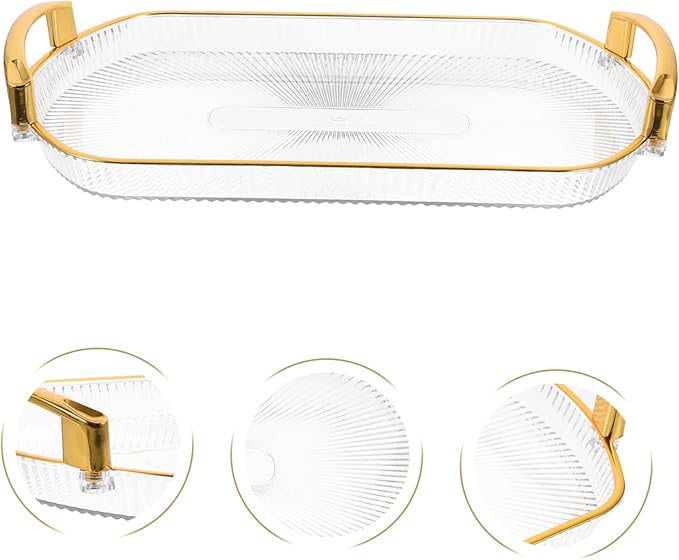 Storage Plate Makeup Box Rectangle Fruit Serving Tray Dessert Serving Tray Handles