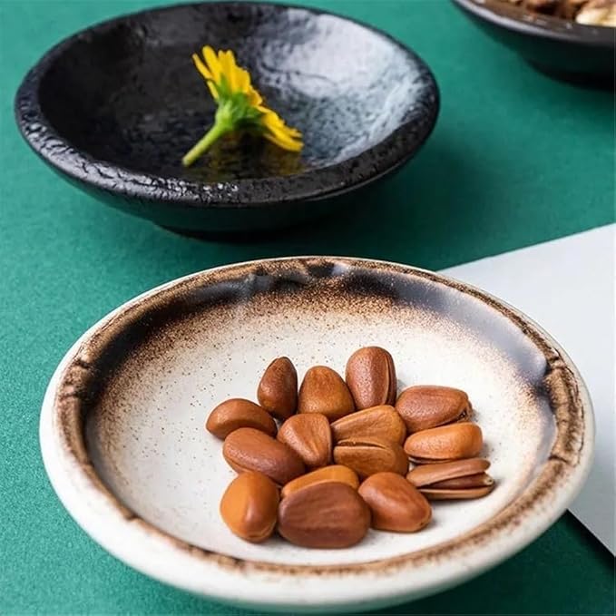 Snack Plates Ceramic Dessert Plates - Porcelain Appetizer Plates - Tea Party Small Serving Plates for Cake Pie