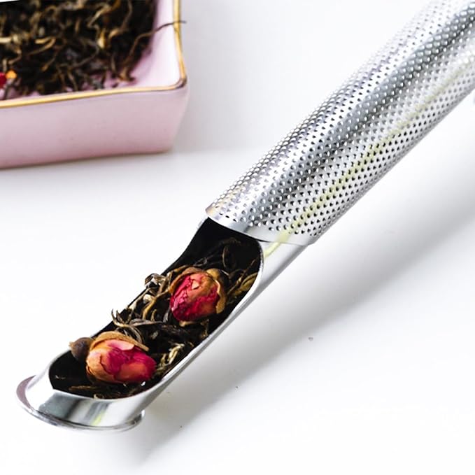 Stainless Steel Tea Strainers,Long-handle Tea Filter Infuser,Reusable Tea Steeper for Loose Leaf Tea Herbs Spice