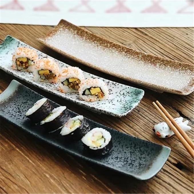 Appetizer Plates Ceramic Dipping Bowls Soy Sauce Dish, Ceramic Tableware for Home and Restaurant Use for Condiment(Black)