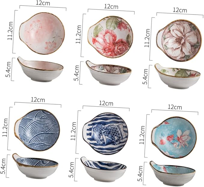 ABOOFAN 3pcs Underglaze Sauce Bowl Versatile for Appetizer Plates Dessert Plates Random Style