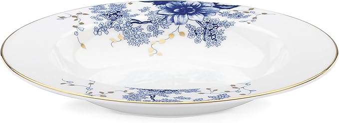 Lenox Garden Grove Rimmed Bowl, Pasta/Soup, White, 12 ounces