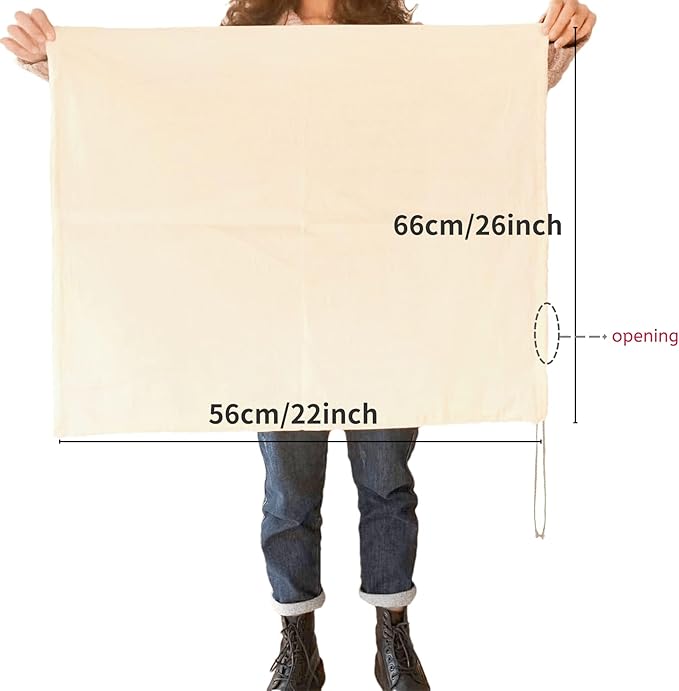 Extra Large(26"x22") Brew Bags for Home Brewing Wine, 100% Cotton Fine Mesh Cheesecloth Bags, Reusable Thickened Strainer with Draw String, Tea Juice Bag, Filter Impurities(X-Large, 2 Pack)