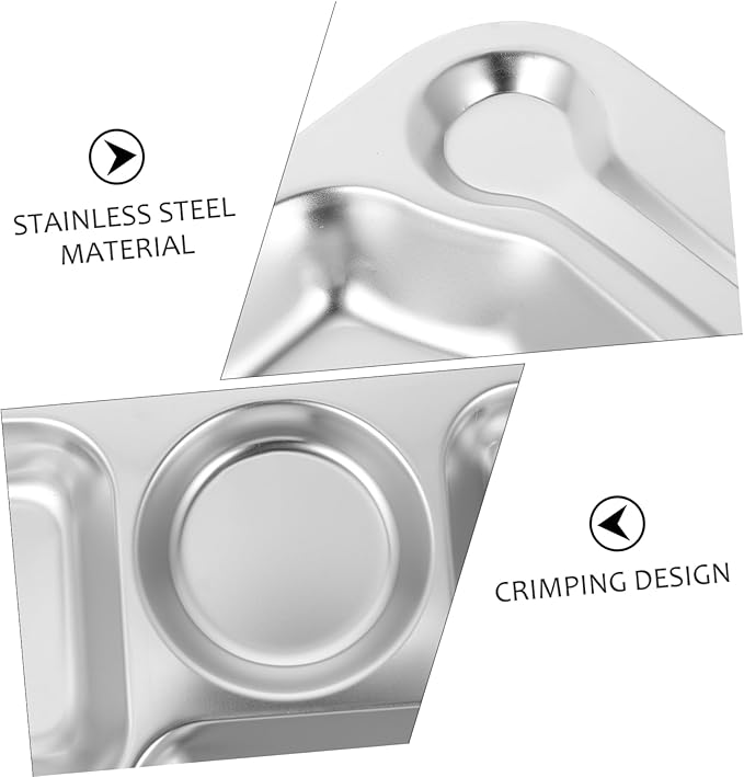 Happyyami Compartmented Dinner Plate Food Serving Trays Charcuterie Eating Dishes Kitchenware